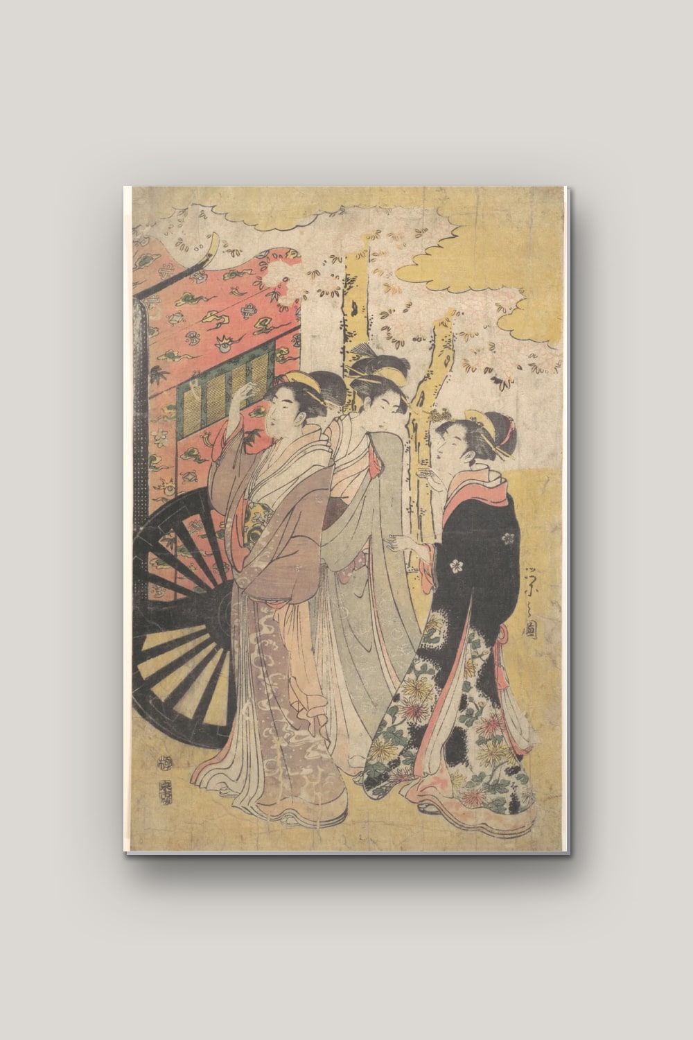 Dame au Carrosse – Eishi, poster en métal sur fond uni