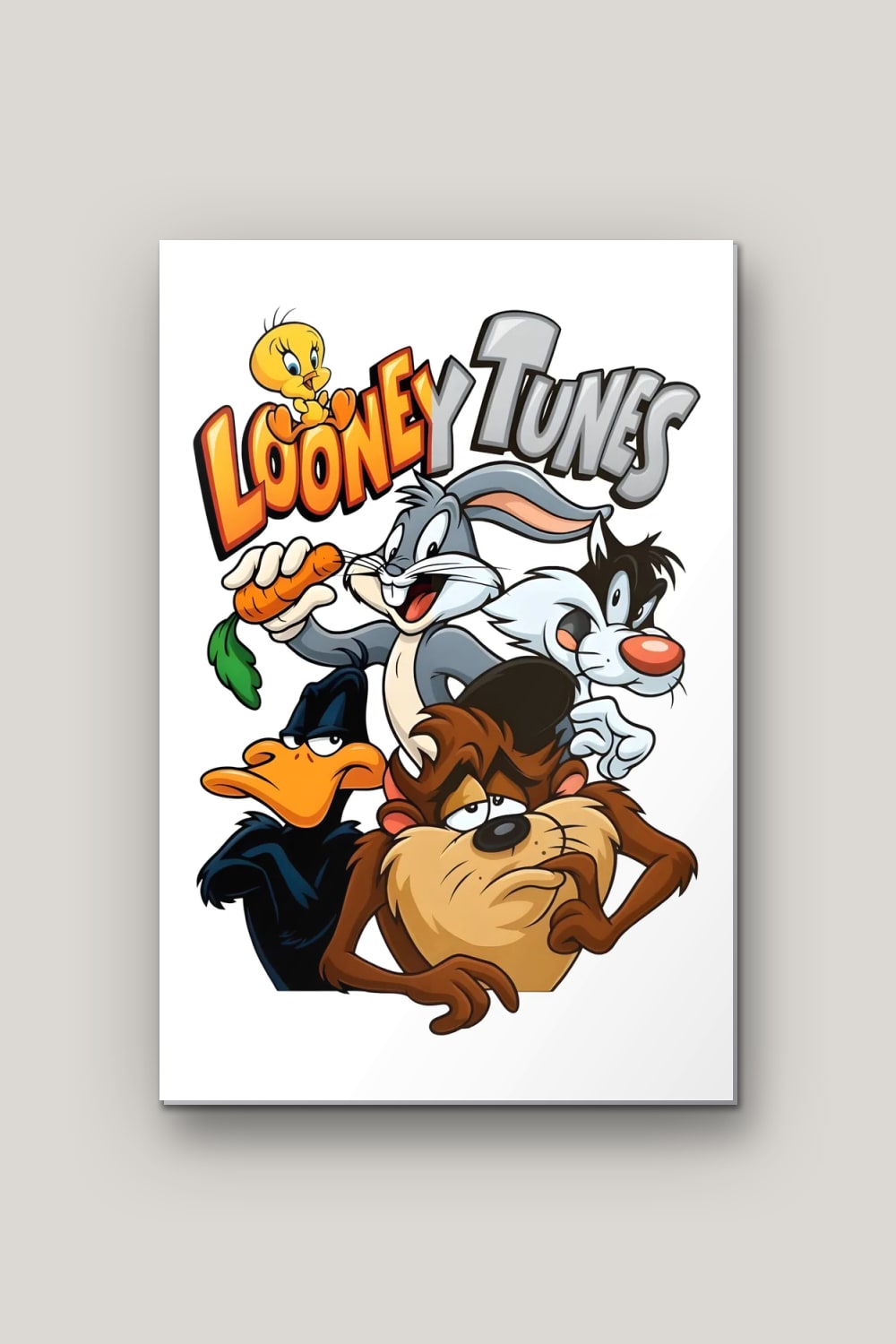 La Bande des Toons, poster en métal sur fond uni