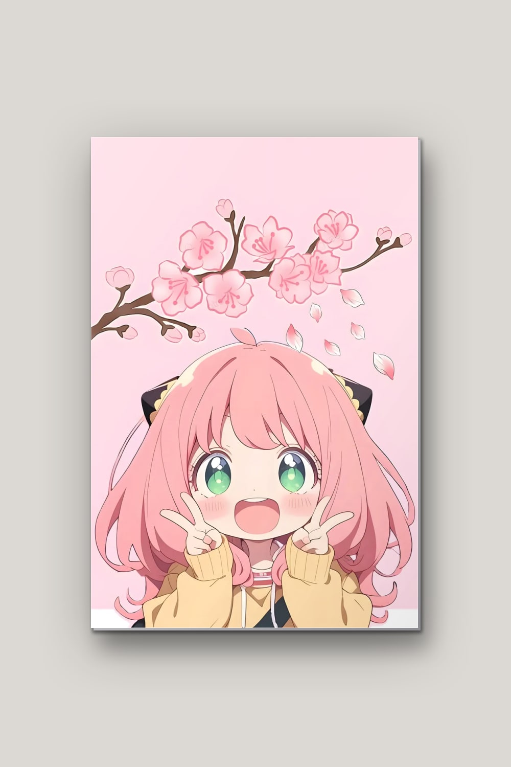 La Petite Espionne, poster en métal sur fond uni