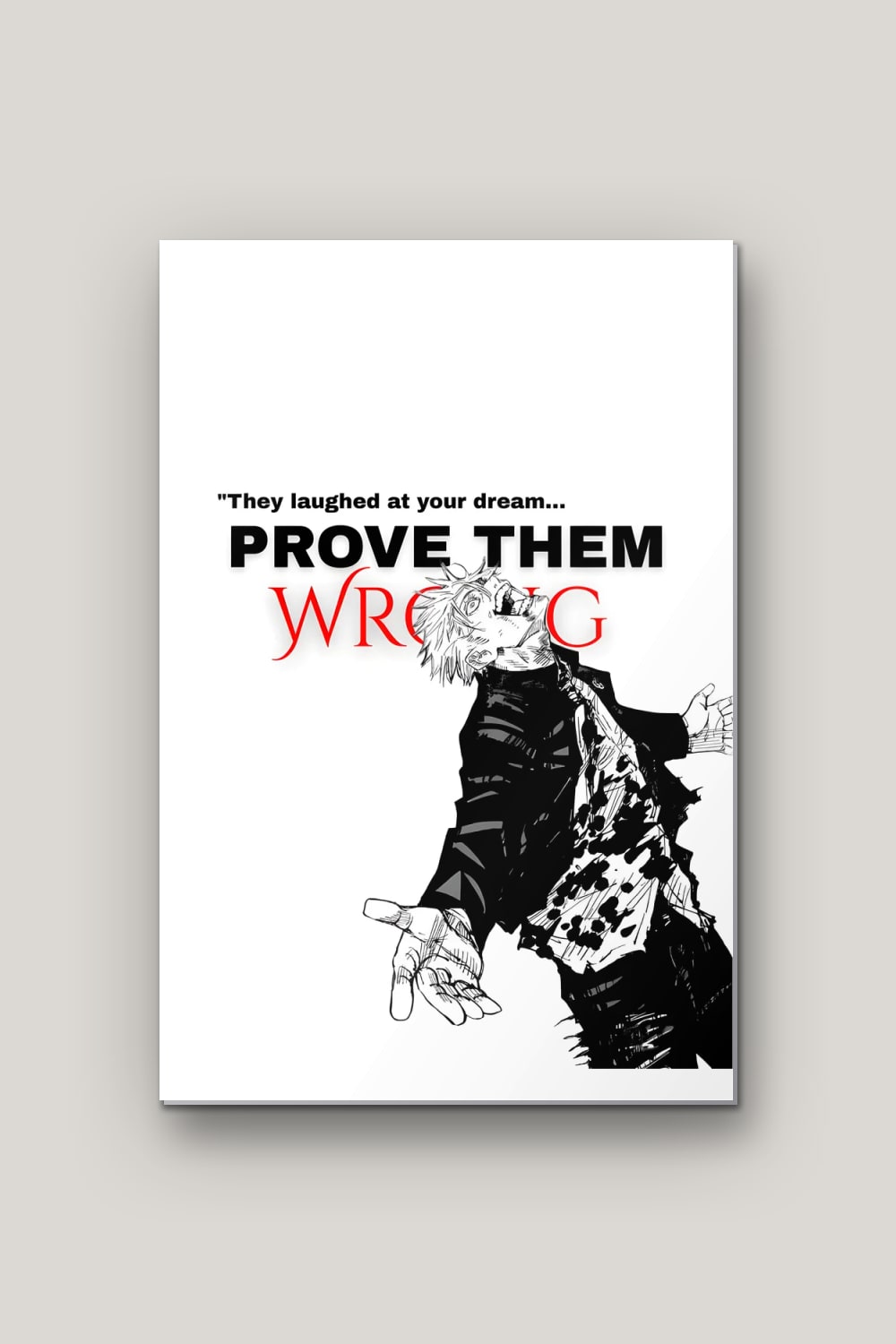 Prove Them Wrong, poster en métal sur fond uni