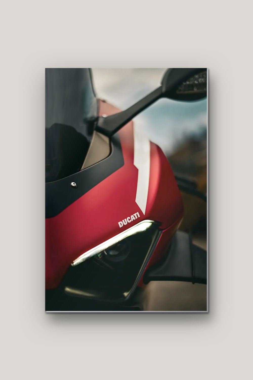 Sportive Italienne, poster en métal sur fond uni