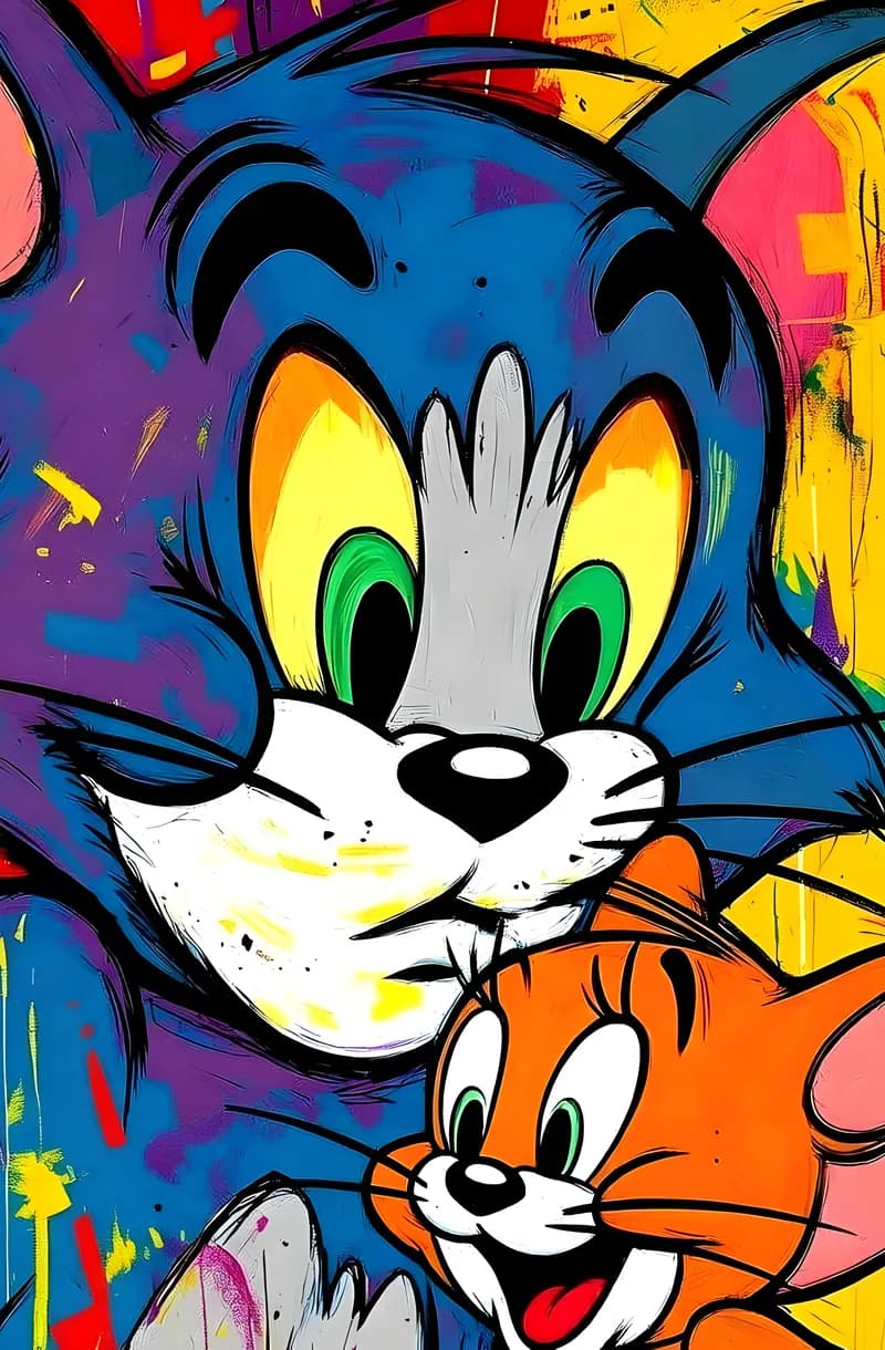 Chat et Souris Pop Art