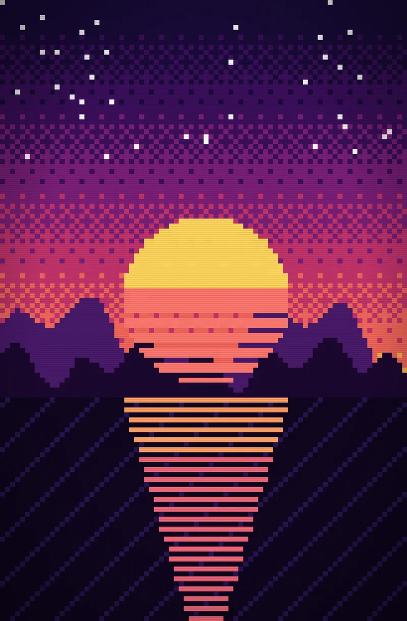 Paysage 8 Bits