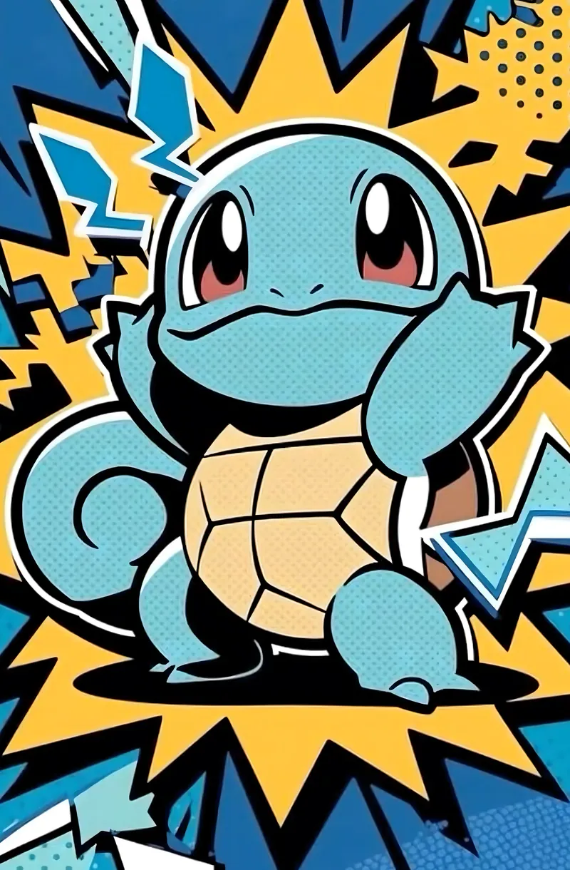 Tortue Bleue Pop Art