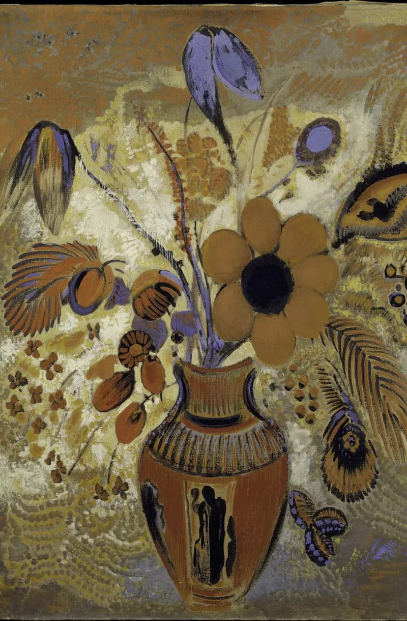 Vase Étrusque aux Fleurs – Redon