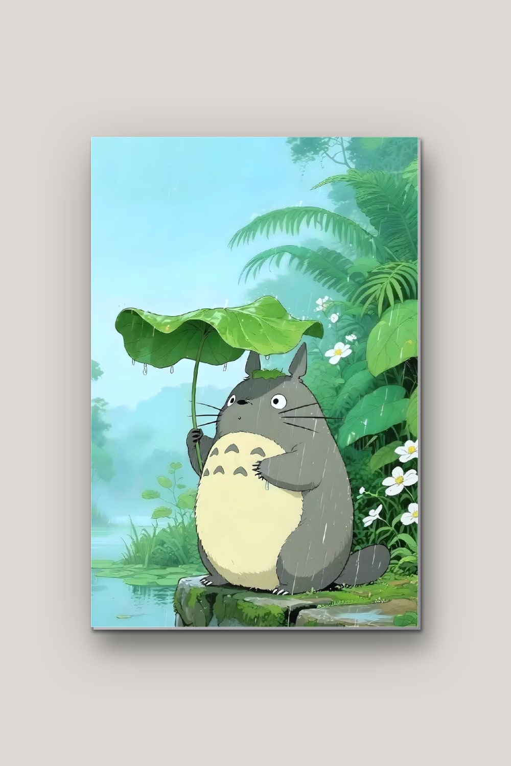 L'Esprit de la Forêt, poster en métal sur fond uni