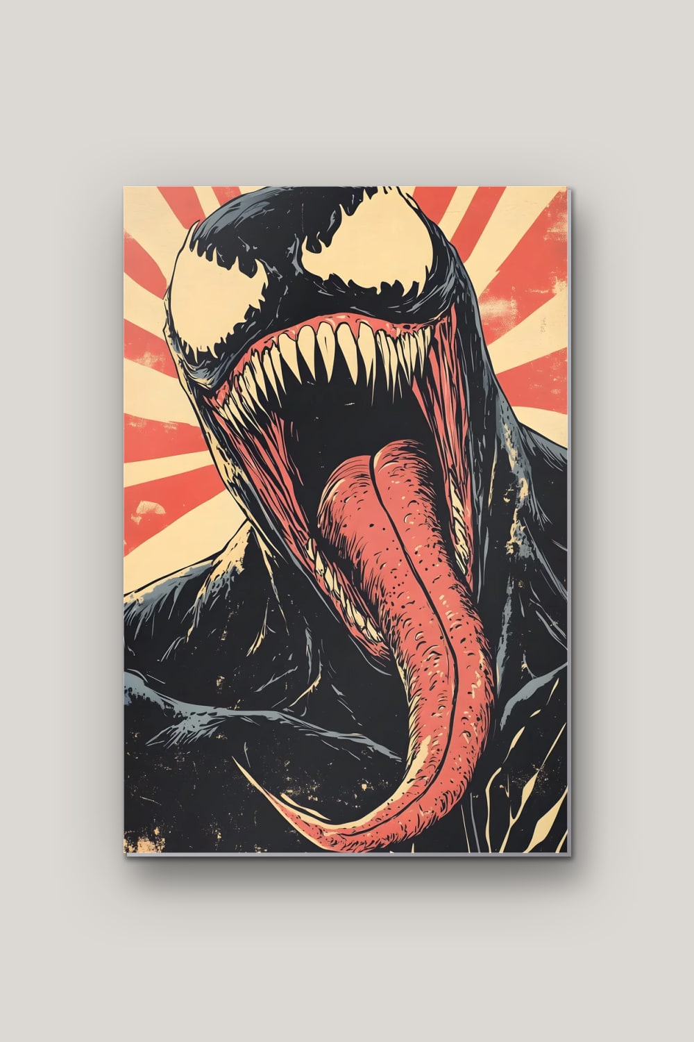 Le Symbiote, poster en métal sur fond uni