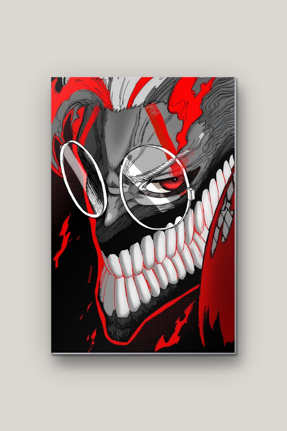 Le Masque de Goule, poster en métal sur fond uni