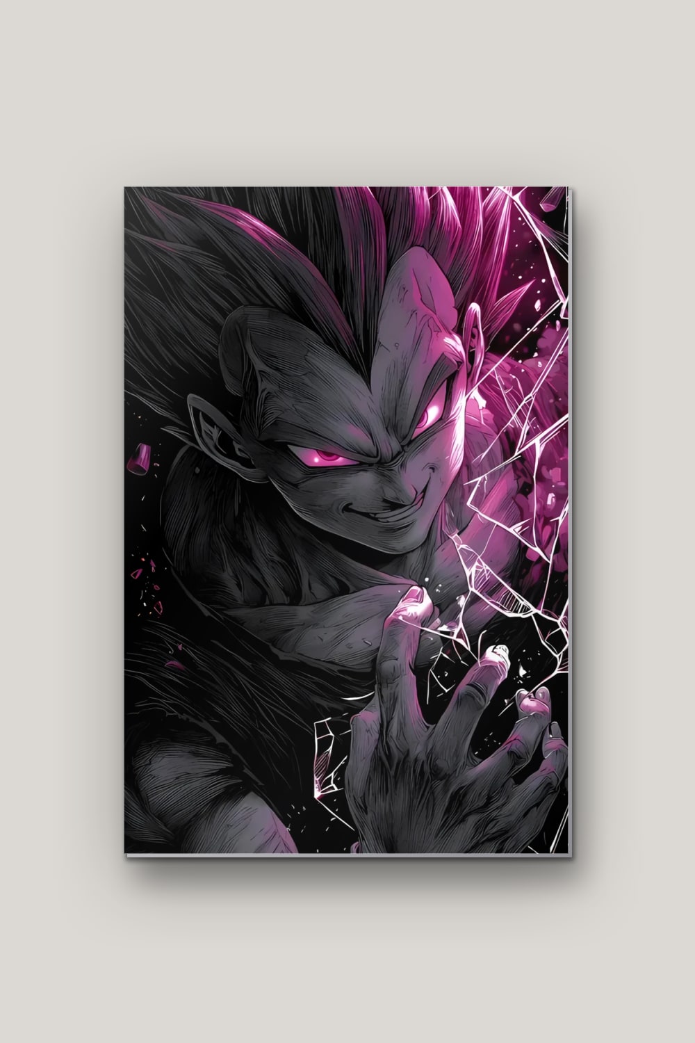 Le Prince Sombre, poster en métal sur fond uni