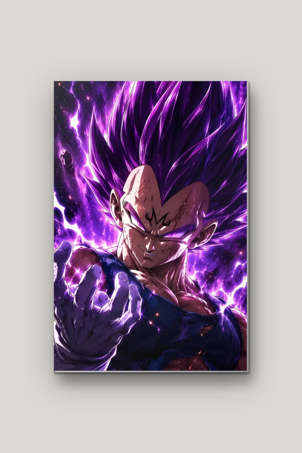 Le Prince Violet, poster en métal sur fond uni