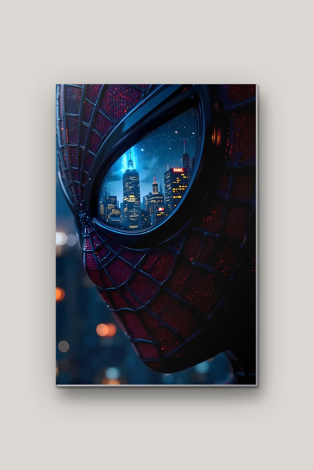 Le Reflet de l'Araignée, poster en métal sur fond uni