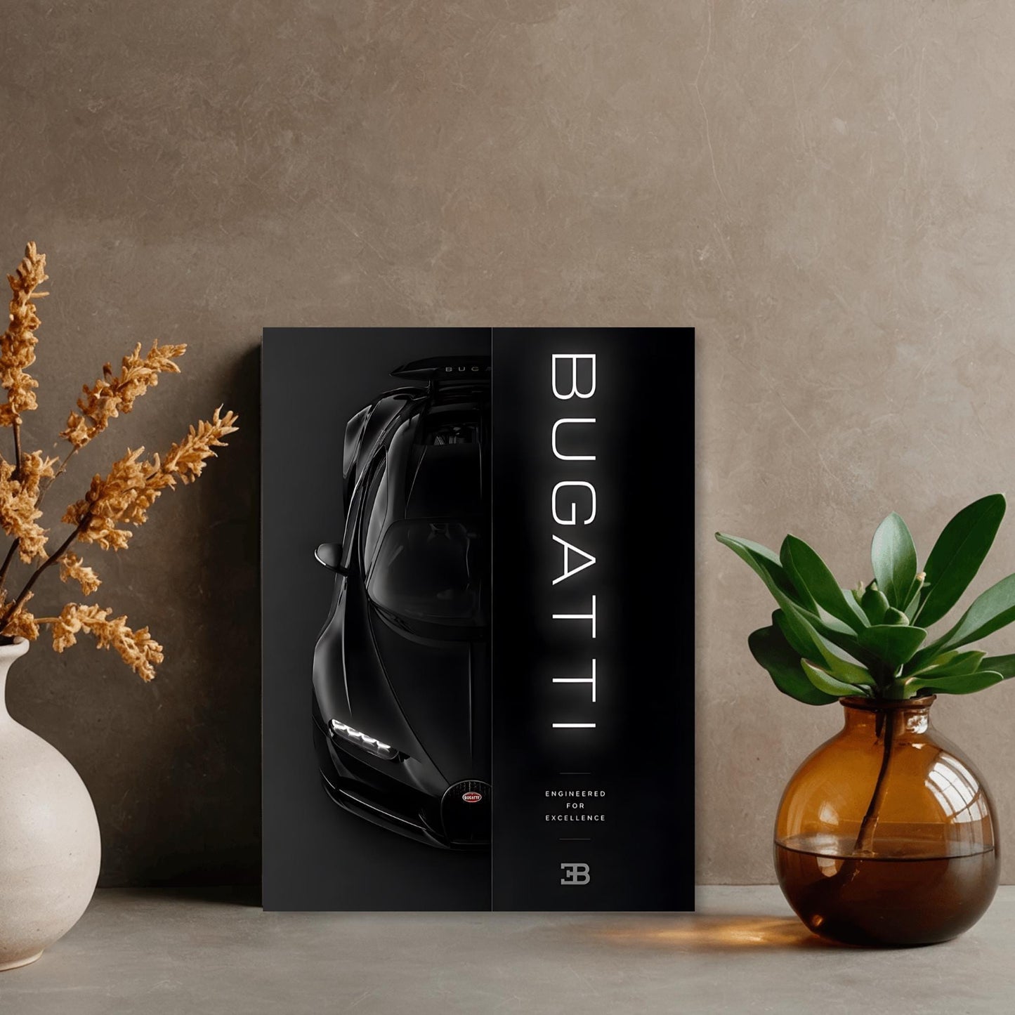 Black Hypercar Metal Poster - Luxury Supercar Wall Art | Chiron Aluminum Print A4