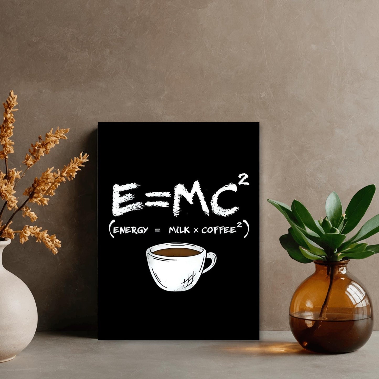 Funny Caffeine Metal Poster – Coffee Lover Wall Art | Kitchen Decor Poster