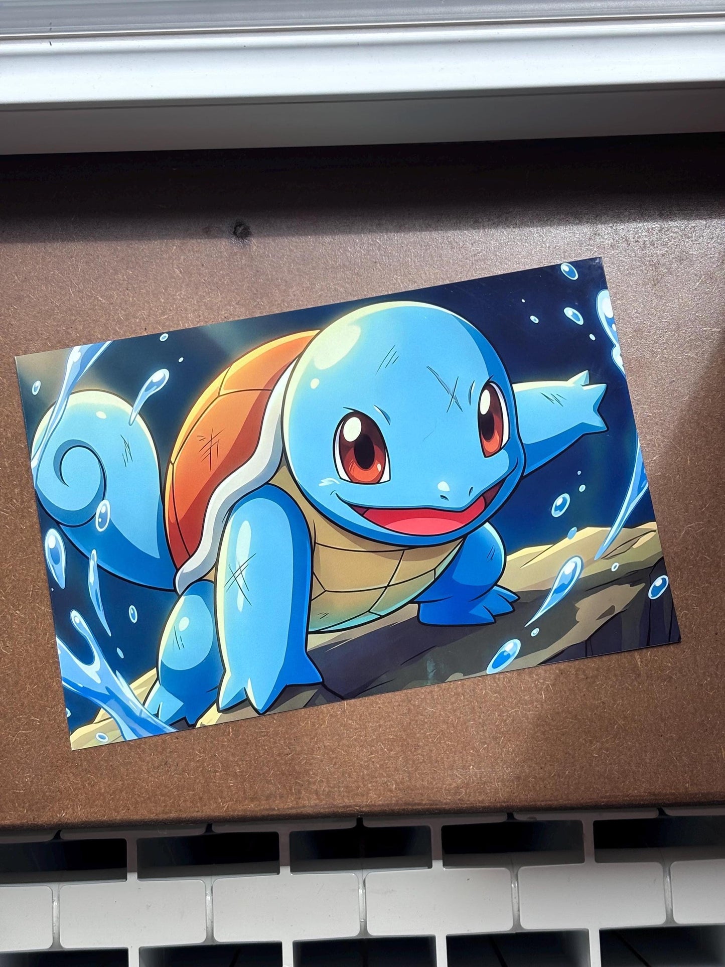 Squirtle Metal Poster - Anime Wall Art With High Gloss Finish | Gaming Room Decor