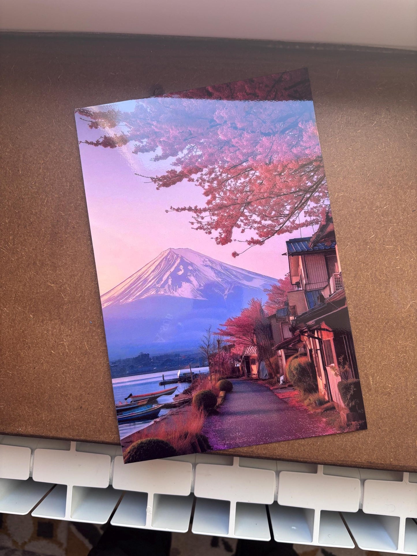 Japanese Cherry Blossom Poster – Sakura Metal Art | Zen Wall Decor A4 Aluminum Print