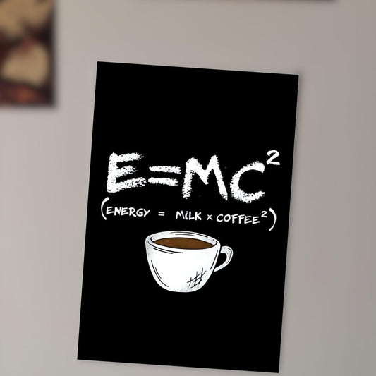 Funny Caffeine Metal Poster – Coffee Lover Wall Art | Kitchen Decor Poster