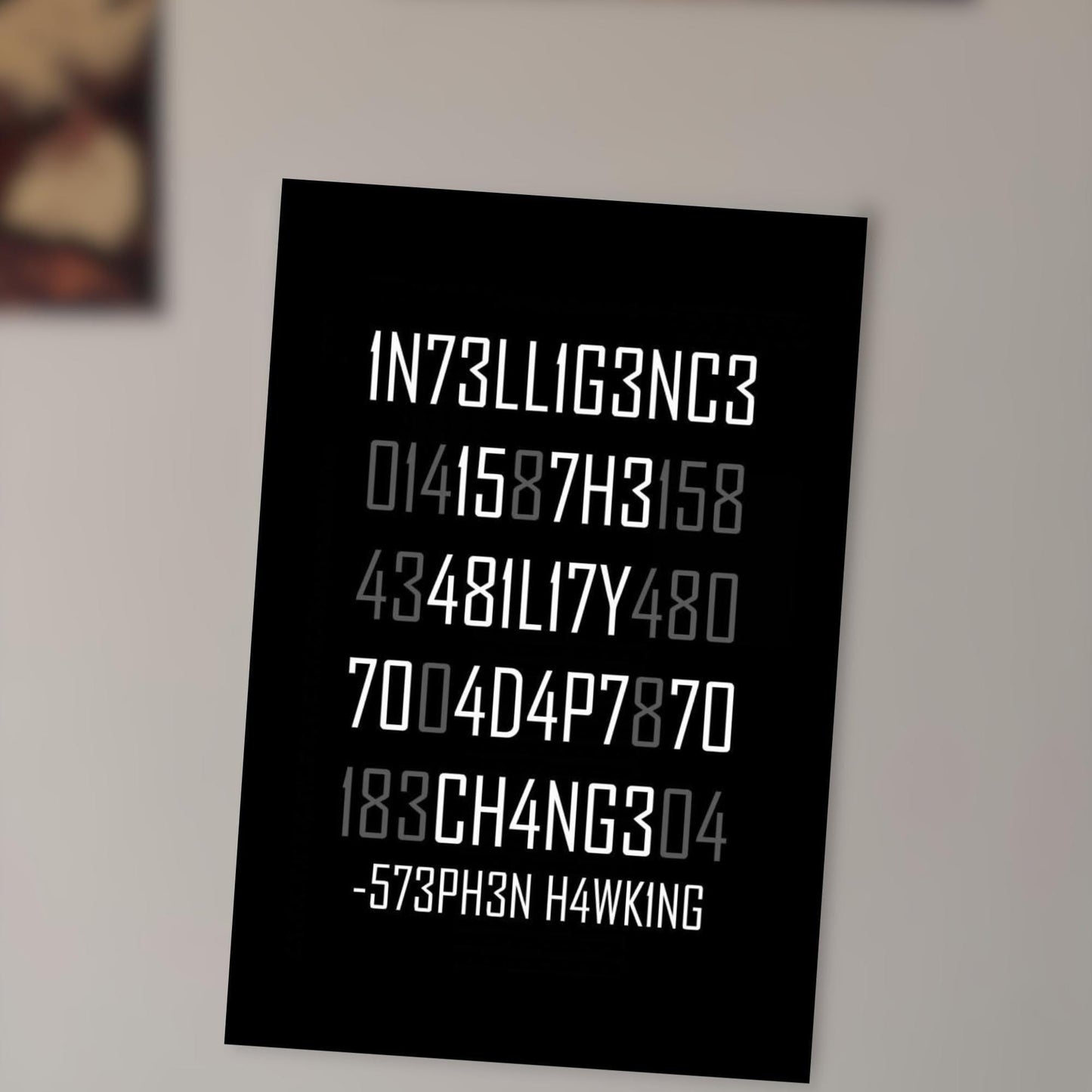 Stephen Hawking Metal Poster – Aluminum Art Print A4 | Coder Wall Art Decor