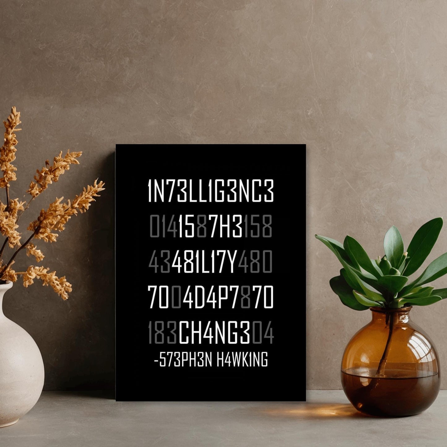 Stephen Hawking Metal Poster – Aluminum Art Print A4 | Coder Wall Art Decor